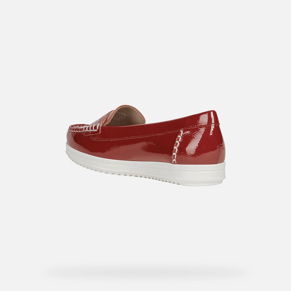 Geox Loafers Red Genova - Geox Womens Shoes - ONADJL962